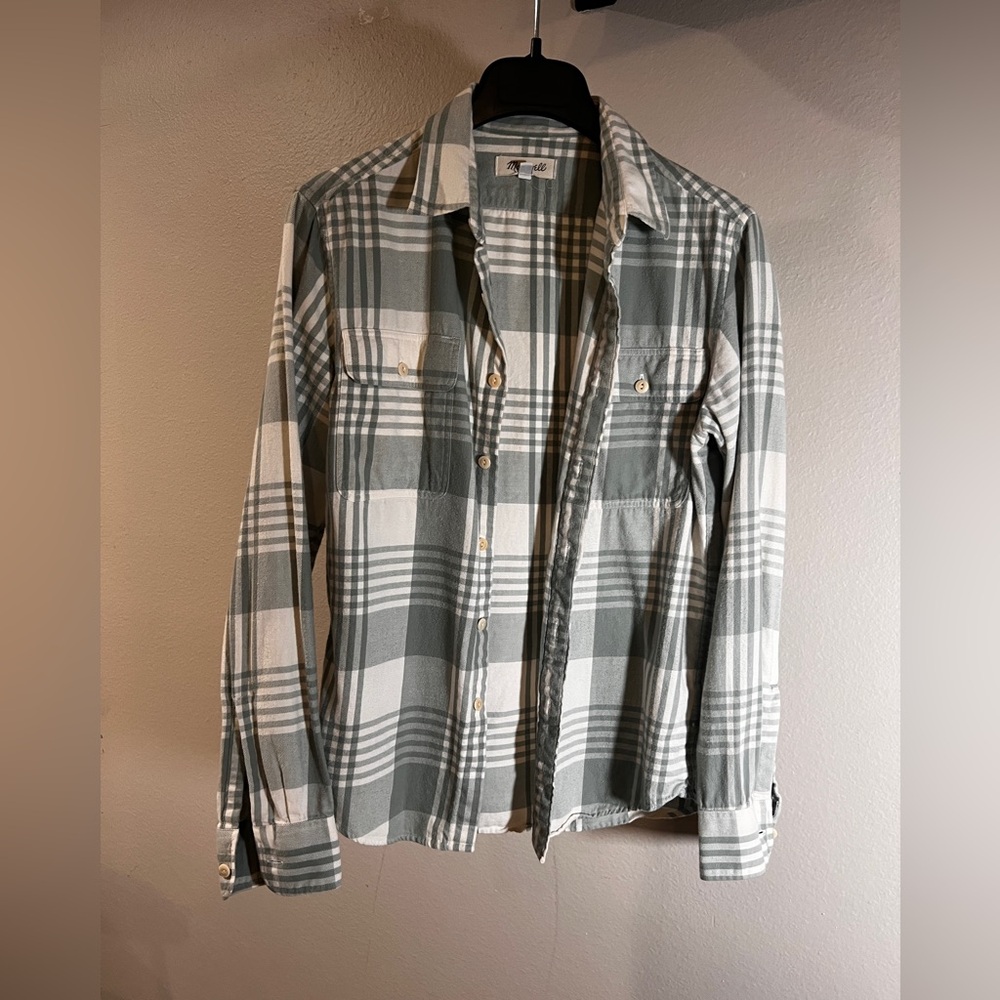 Madewell green Plaid Button-Up Shirt